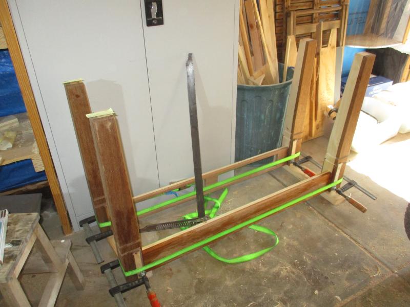 Glueing the frame together, long side first
