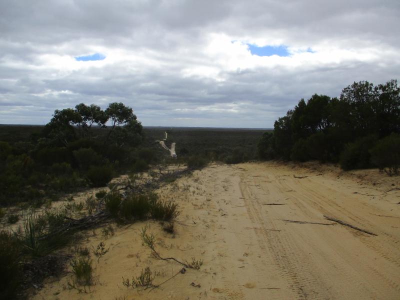 A short section of the border track towards Red Bluff