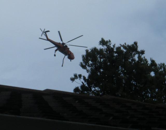 Helicopter returning to re-fill right above our home