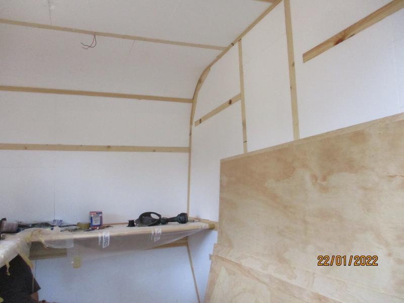 The inside will be paneled with 3mm good quality plywood.